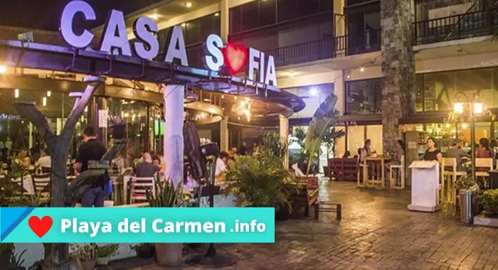 Menu y precios Casa Sofia en Playa del Carmen